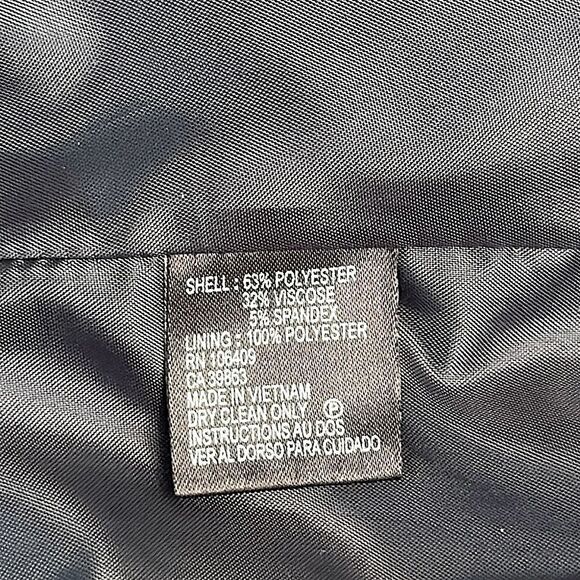 Tahari ASL Blazer Jacket Size 16 Navy Blue Pinstripe - Picture 13 of 15